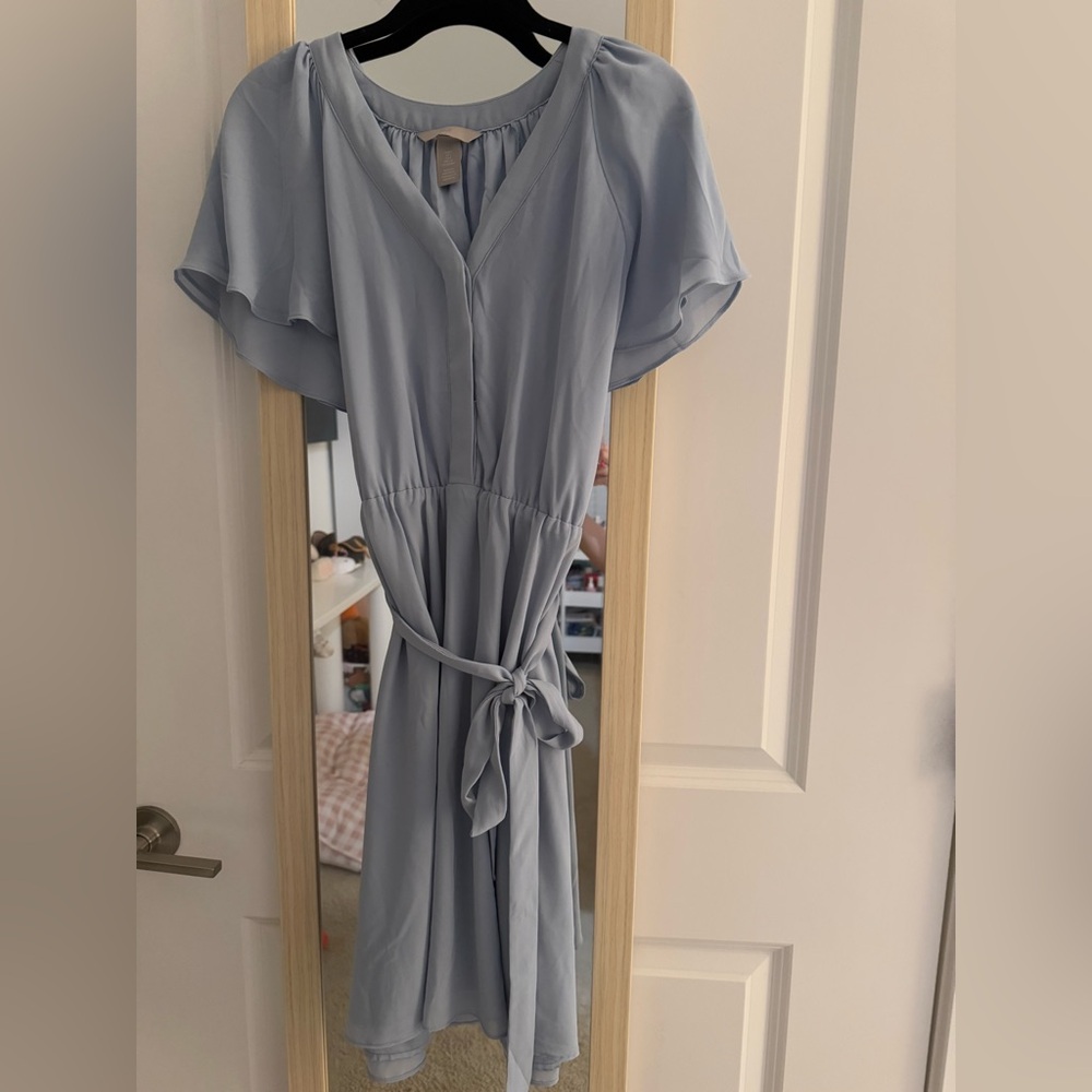H&M Light Blue Chiffon Dress